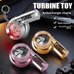 Turbo-Charged Simulation Toy Car Keychain Turbo Light-Up Fidget Toy for Stress Relief Portable Decompression Plaything