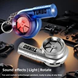 Turbo-Charged Simulation Toy Car Keychain Turbo Light-Up Fidget Toy for Stress Relief Portable Decompression Plaything