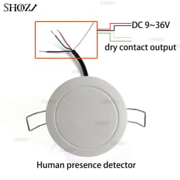 24G Microwave Human Presence Sensor, Dry Contact Signal Output Movement Detector with BT App Adjustment for Smart Control