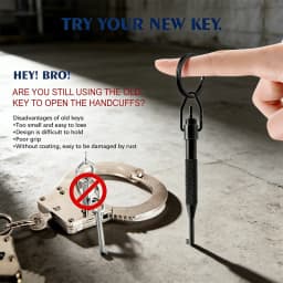 Rotating Release Tool Set, High Carbon Steel & Aluminum Alloy with Key Ring | Fits Standard Restraint Devices