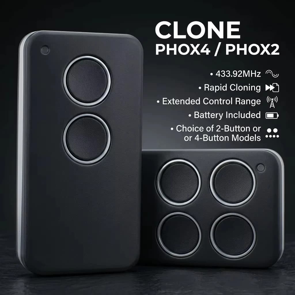 Clone PHOENIX 2 4 PHOX4/2 Remote Control 433.92MHz Handheld Transmitter for TXC TRC TSC4 HANDY Garage Door Opener Duplicator