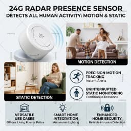 Zigbee 24G MmWave Radar Human Presence Sensor, PIR Motion Detector, Brightness Temperature Humidity Meter, For Tuya Smart Life Z
