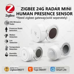 Zigbee 24G MmWave Radar Human Presence Sensor, PIR Motion Detector, Brightness Temperature Humidity Meter, For Tuya Smart Life Z