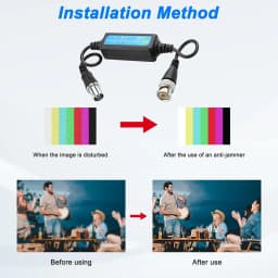 HD-TVI/HD-CVI/AHD/Analog CVBS Passive Coaxial Video Ground Loop Isolator Built-in Video Balun 2PCS for CCTV Cameras
