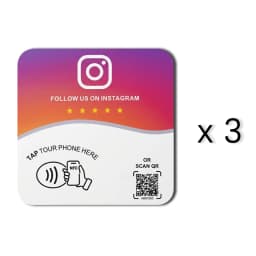 1/3pcs NFC 215 Programmable for Google ins facebook NFC Station Table 13.56Mhz QR code can independently set link Adhesive Card