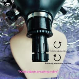 Black Mask Adjustment Valve Knob Adjustment Gas Mask Regulator Breathing Control Universal Accessories Controllable Oxygen Amoun