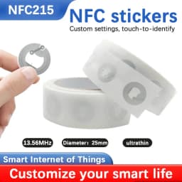 Ntag215 Self-adhesive NFC Lable Tag Sticker 13.56MHz ISO14443A Universal 215 Phone Available Adhesive Label