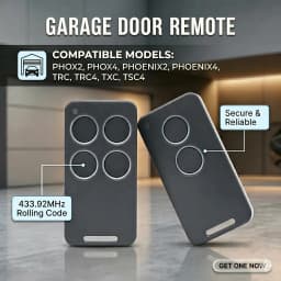 For PHOX PHOENIX 2 4 PHOX2 PHOX4 PHOENIX2 PHOENIX4 TRC TRC4 TXC TSC4 Garage Door Remote Control 433.92MHz Rolling Code