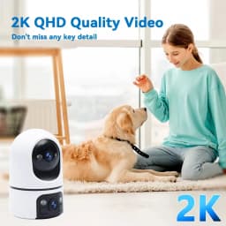 5K 10MP WiFi Home Security Camera Indoor Auto Tracking Video Call Baby Monitor 2-Way Audio Night Vision Pet Dog CCTV Camera