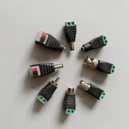 DC Power Jack Plug Adapter Barrel Connector Male Female 5.5*2.1 DC BNC RCA Plug Terminal AV Plug Socket Cable Adapter