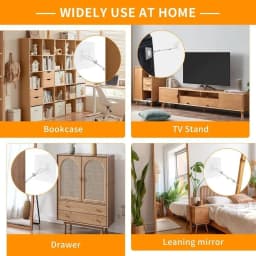 Anti-Tip TV Safety Strap Premium Adjustable Anti-Tip Furniture Fastening Kit Secure Easy Install