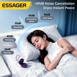 Essager Silicone EarPlugs for Sleeping Noise Cancelling Reusable Ear Plug Hearing Protection Ear Plugs for Study Work Sleep