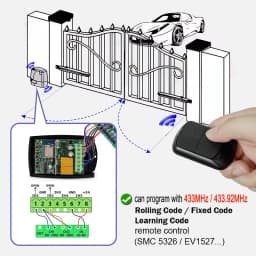 Universal Works With Tuya 433MHz 433.92MHz Fixed Rolling Code Garage Door Opener Gate Receiver Remote Control Smart Switch Relay