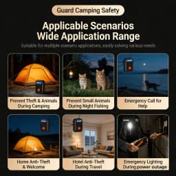 Outdoor Tent Anti-Wolf and Anti-Theft Alarm, Camping Security Electronic Sentinel, Remote Control Infrared Human Body Sensor