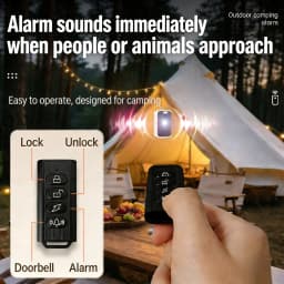 Outdoor Tent Anti-Wolf and Anti-Theft Alarm, Camping Security Electronic Sentinel, Remote Control Infrared Human Body Sensor