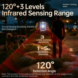 Outdoor Tent Anti-Wolf and Anti-Theft Alarm, Camping Security Electronic Sentinel, Remote Control Infrared Human Body Sensor