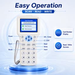 10 Frequency RFID NFC Duplicator 125KHz 13.56MHz Smart Card Reader Writer USB Programmer Encrypted Key Fob Tag Replicator Copier