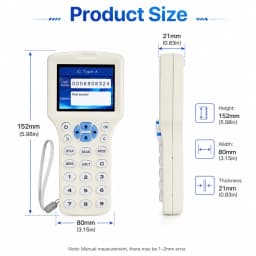 10 Frequency RFID NFC Duplicator 125KHz 13.56MHz Smart Card Reader Writer USB Programmer Encrypted Key Fob Tag Replicator Copier