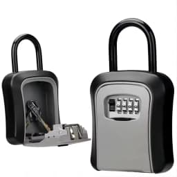 Key Lock Box Portable Combination Lockbox Wall-Mounted Key Storage Box For House Keys Safe Security Lock Mounted Key Storage Box