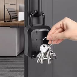 Key Lock Box Portable Combination Lockbox Wall-Mounted Key Storage Box For House Keys Safe Security Lock Mounted Key Storage Box