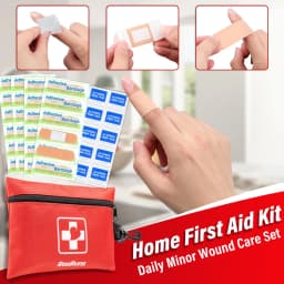 57-Piece First Aid Kit Mini Outdoor Survival Gear for Camping, Travel, Car, Office, Home Emergency & IFAK Medical Bag