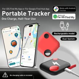 New Dual System Tracker for iOS or Android Bluetooth Tracking Tag Item Locator Keys Bag Work with iOS Find My or Google Find Hub