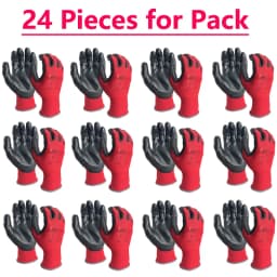 24Pieces(12 Pairs) Gardening Work Gloves, Breathable Protective Gloves with a superior Grip Coating, Abrasion-Resistant and Dura