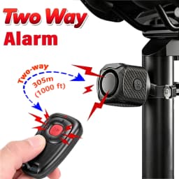 Awapow One/Two Way Vibration Alarm Wireless for Motorcycle Bicycle Bike Car Carbon Fiber Alarm Recharge 121dB Anti-theft Sensor