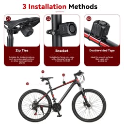 Awapow One/Two Way Vibration Alarm Wireless for Motorcycle Bicycle Bike Car Carbon Fiber Alarm Recharge 121dB Anti-theft Sensor