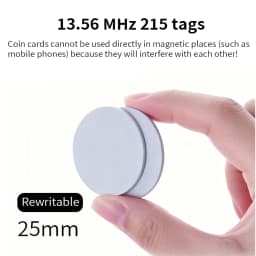 10/50pcs NTAG215 NFC Coin Tag Sticker 13.56MHz Round Rewritable NFC Tags 25mm Ultralight Universal Self-adhesive Label for NFC S