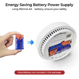 PGST Battery Powered CO Alarm with LCD Display Carbon Monoxide Detector CE Certified for Home Kitchen Bedroom