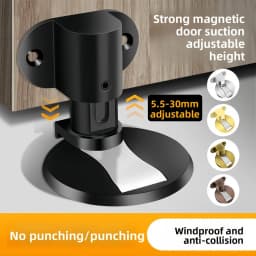 New - style Punch - Free Magnetic Floor Door Stopper, Door Holder, Anti - collision Door Stop, Strong - magnet Door