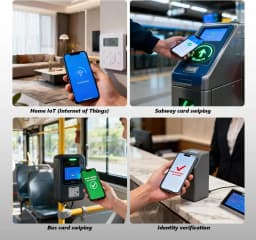 13.56MHz NTAG215 NFC Tag Stickers ISO14443A Self Adhesive RFID Labels Compatible All NFC Enabled Phones Rewritable NFC Sticker