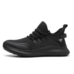 Men's Safety Shoes Anti- Crush Steel Toe Puncture Resistant Kevlar Lightweight Breathable Upper Slip-On Work Shoes