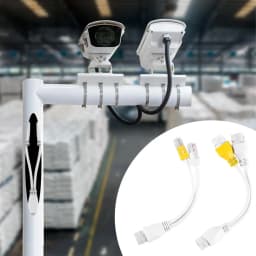 Waterproof IP PoE Ethernet Splitter Adapter RJ45 Fits Connectors for Security Camera Installation Ethernet Cable Management