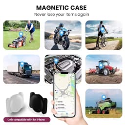 Android Smart GPS Tracker with Strong Magnetic Silicone Protective Case For Google Find Hub Device Tracker Luggage Key Tracking