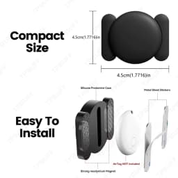 Android Smart GPS Tracker with Strong Magnetic Silicone Protective Case For Google Find Hub Device Tracker Luggage Key Tracking