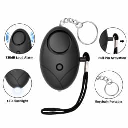 130db Personal Safety Alarm Keychain Anti-Wolf Self Defense Loud Scream Emergency Alert for Girl Child Women Security Protect
