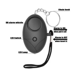 130db Personal Safety Alarm Keychain Anti-Wolf Self Defense Loud Scream Emergency Alert for Girl Child Women Security Protect