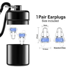 High Fidelity Music Earplugs with Noise Reduction Filter, Soundproof Drum Ear Plugs for Concerts Drummers Sleep Study