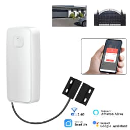 Tuya WIFI Smart Door Magnetic Detector APP Remote Control Home Anti-theft Door Iron Rolling Door Shutter Sensor Security Alarm