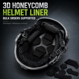 Tactical Helmet Liner Pad 3D Printed Honeycomb Polymer Cushion Breathable Shock Absorption Insert for Airsoft Hunting Outdoor