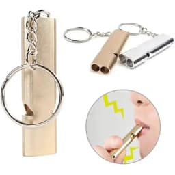 1-3PC Dual Frequency Survival Whistle Flat Metal Whistle for Outdoor Hiking Climbing Emergence Whistle Tools