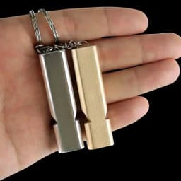 1-3PC Dual Frequency Survival Whistle Flat Metal Whistle for Outdoor Hiking Climbing Emergence Whistle Tools