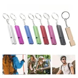 1-3PC Dual Frequency Survival Whistle Flat Metal Whistle for Outdoor Hiking Climbing Emergence Whistle Tools