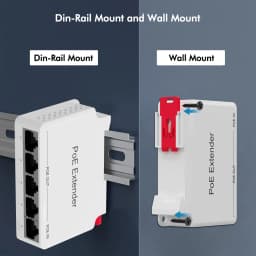 Gigabit 2/3/4 Port PoE Extender DIN Rail poe repeater for IP Port Transmission Extender for POE Switch NVR IP Camera