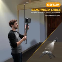 360 Degrees Two Way Steering 2MP HD Industrial Endoscope for Car Pipe Inspection Sewer Camera Borescope With 1-2m