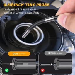 360 Degrees Two Way Steering 2MP HD Industrial Endoscope for Car Pipe Inspection Sewer Camera Borescope With 1-2m