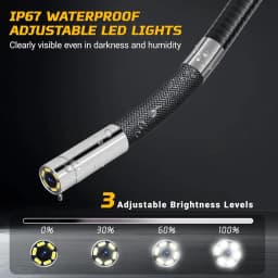 360 Degrees Two Way Steering 2MP HD Industrial Endoscope for Car Pipe Inspection Sewer Camera Borescope With 1-2m