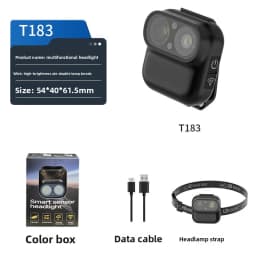 High-brightness Headlamp, Camera-Style, Waterproof, Rechargeable, Long Battery Life, Outdoor Head-Mounted Fishing Sensor Light